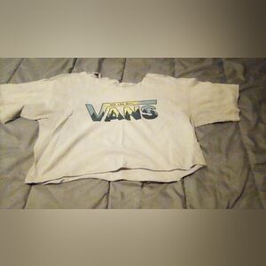 Van's Size Medium Women tan green and blue